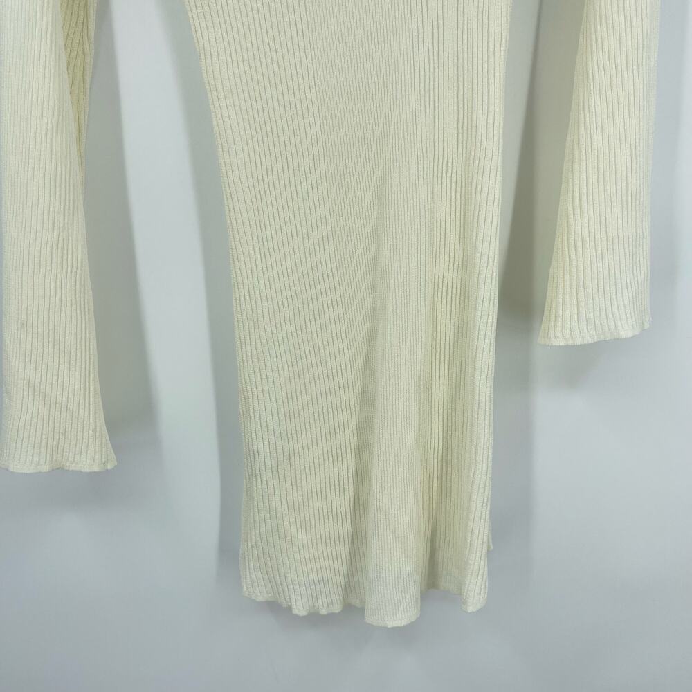 SER.O.YA | NWT Galli Mini Dress in Eggshell Ivory Folded Off Shoulder Knit M - Picture 8 of 12
